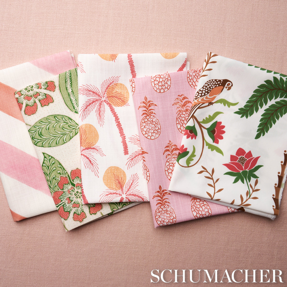 ISLAND-PALM-INDOOR-OUTDOOR-CORAL-GREEN-SCHUMACHER-180981 - Schumacher Fabric