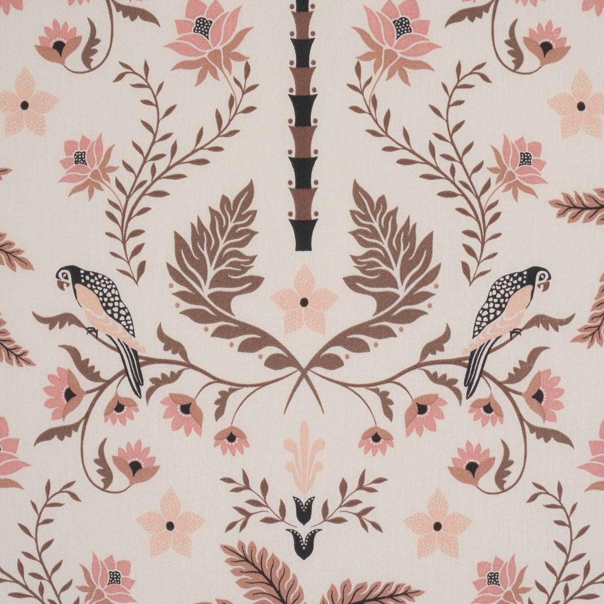 Island Palm Indoor/outdoor - Peach & Brown - Schumacher 180982 Fabric - Schumacher Fabric
