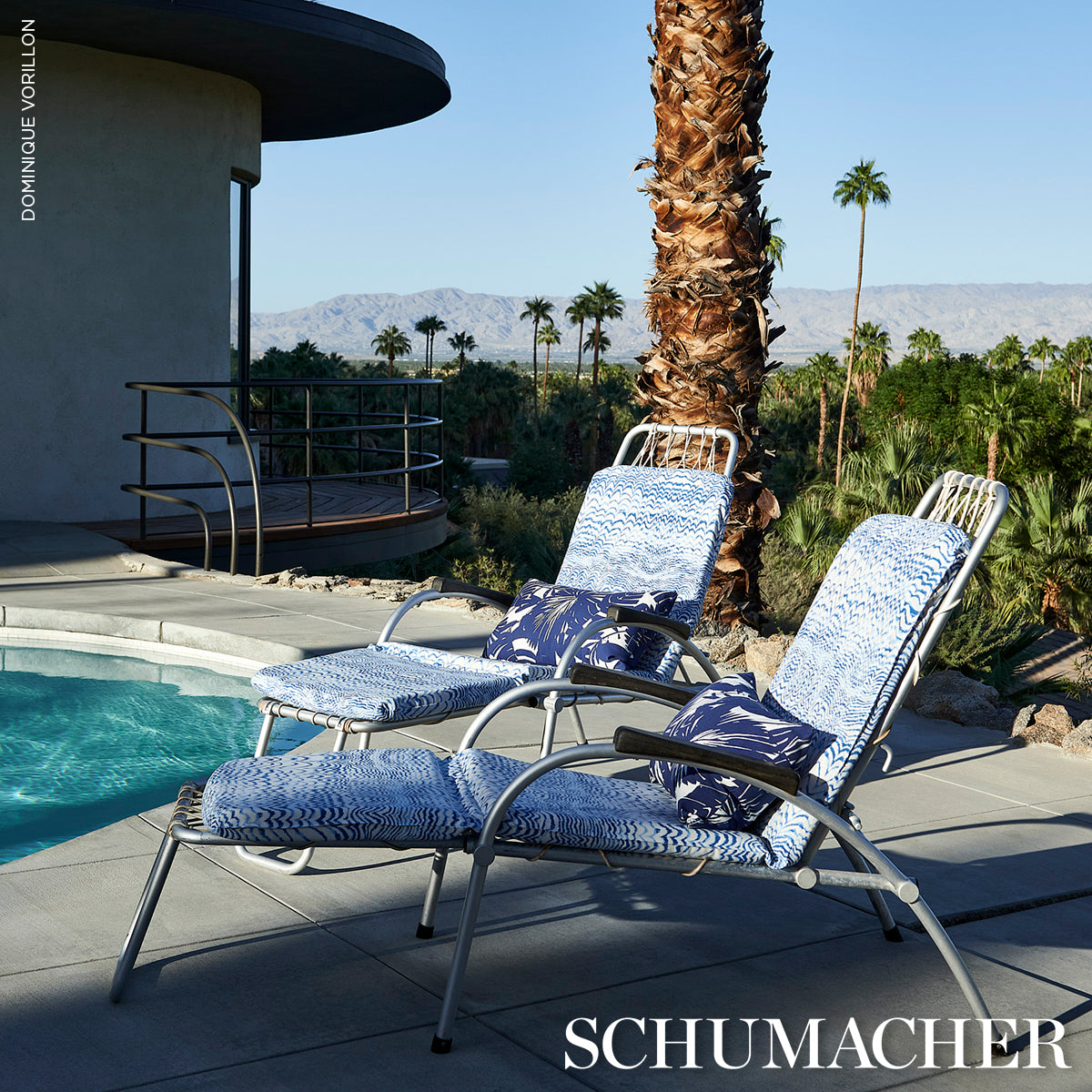 INK-WAVE-PRINT-INDOOR-OUTDOOR-INDIGO-SCHUMACHER-181050 - Schumacher Fabric