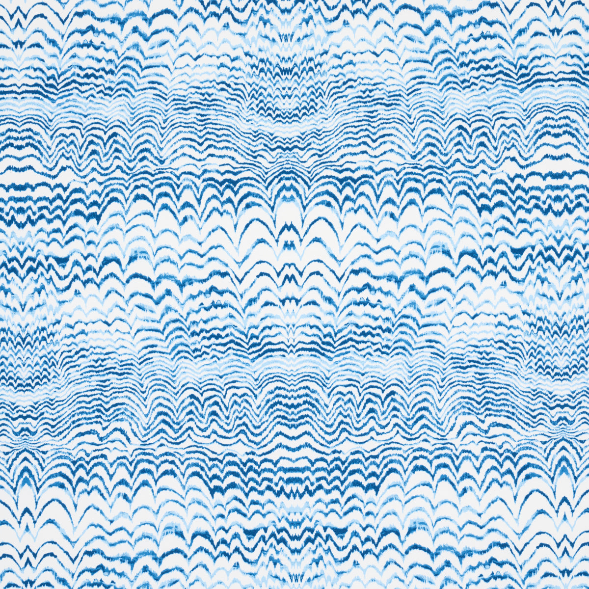INK-WAVE-PRINT-INDOOR-OUTDOOR-INDIGO-SCHUMACHER-181050 - Schumacher Fabric