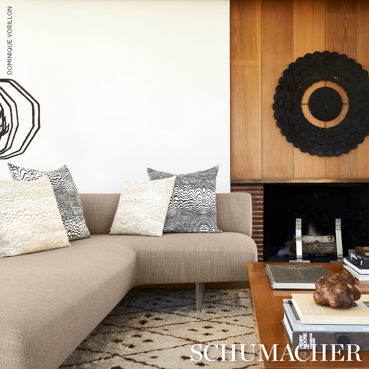 INK-WAVE-PRINT-INDOOR-OUTDOOR-BLACK-SCHUMACHER-181052 - Schumacher Fabric