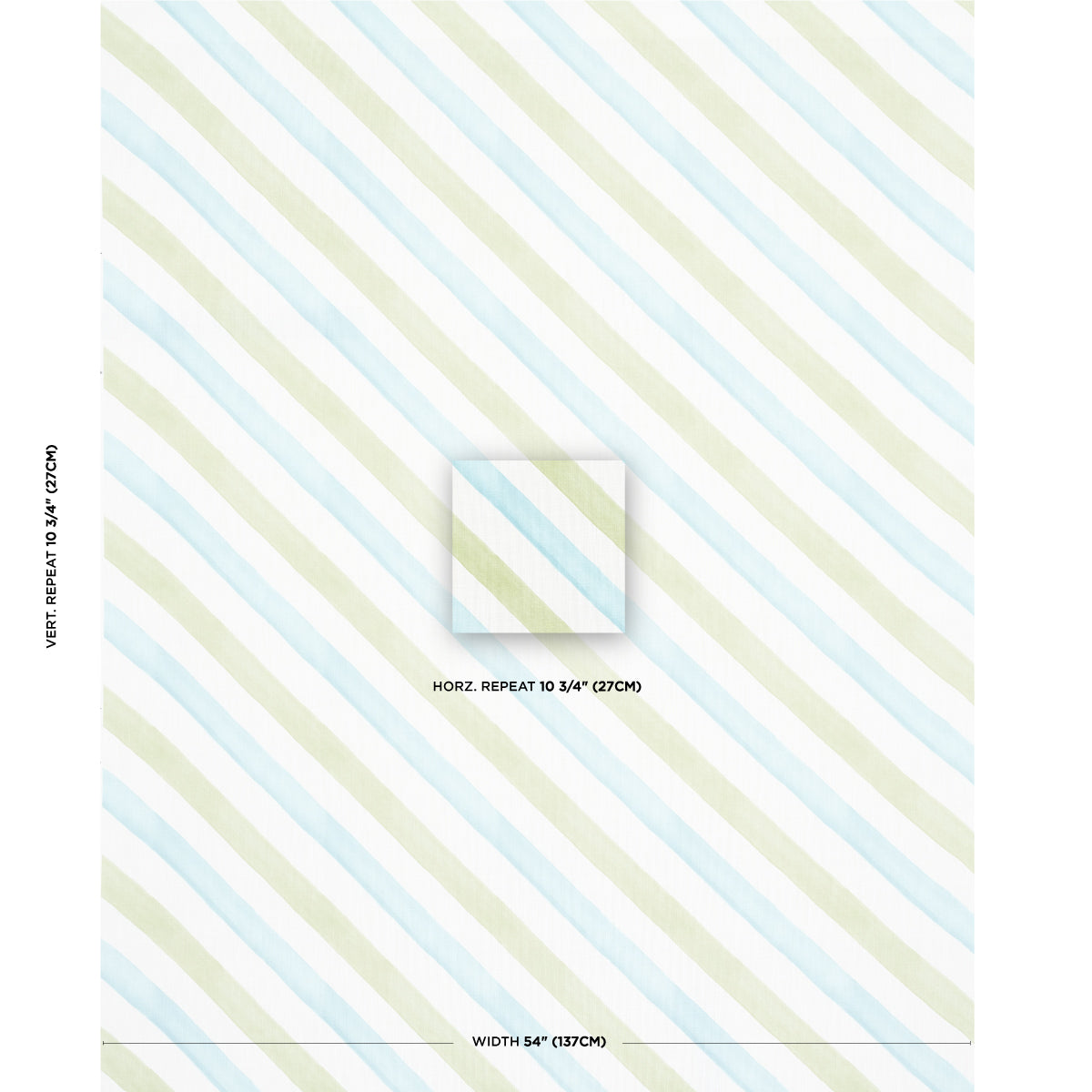 Seaside Stripe Indoor/Outdoor - Kiwi - Schumacher 181261 Fabric - Schumacher Fabric