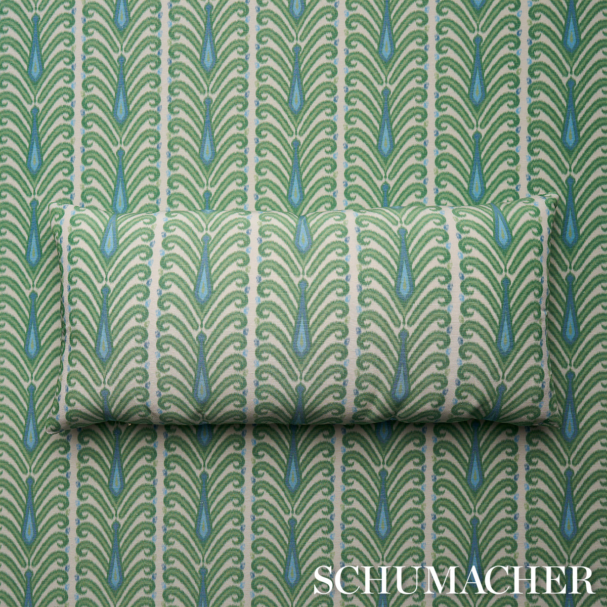 AUGUSTINE-IKAT-LEAF-SCHUMACHER-181271 - Schumacher Fabric