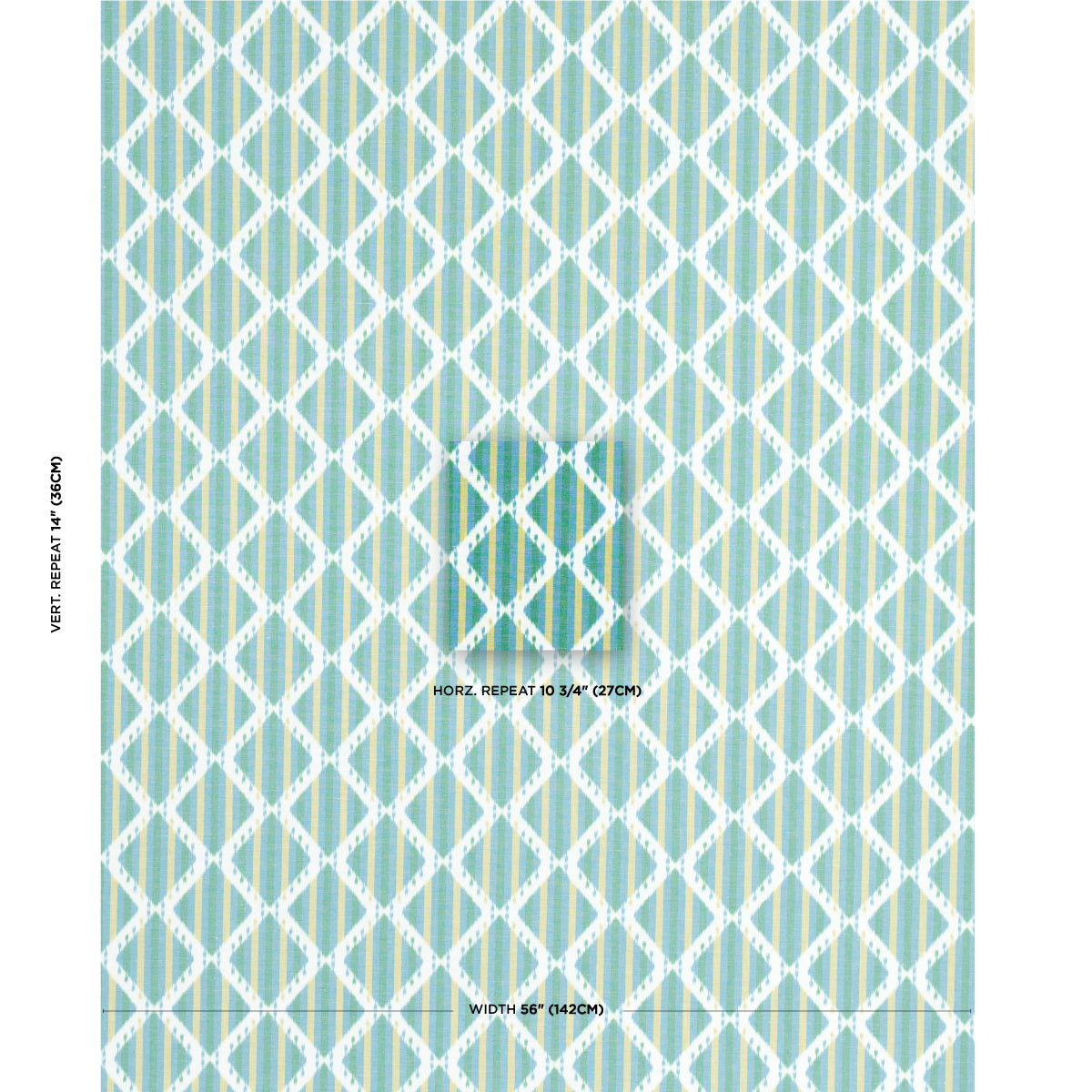 KAI-STRIPED-IKAT-GREEN-SCHUMACHER-181291 - Schumacher Tela