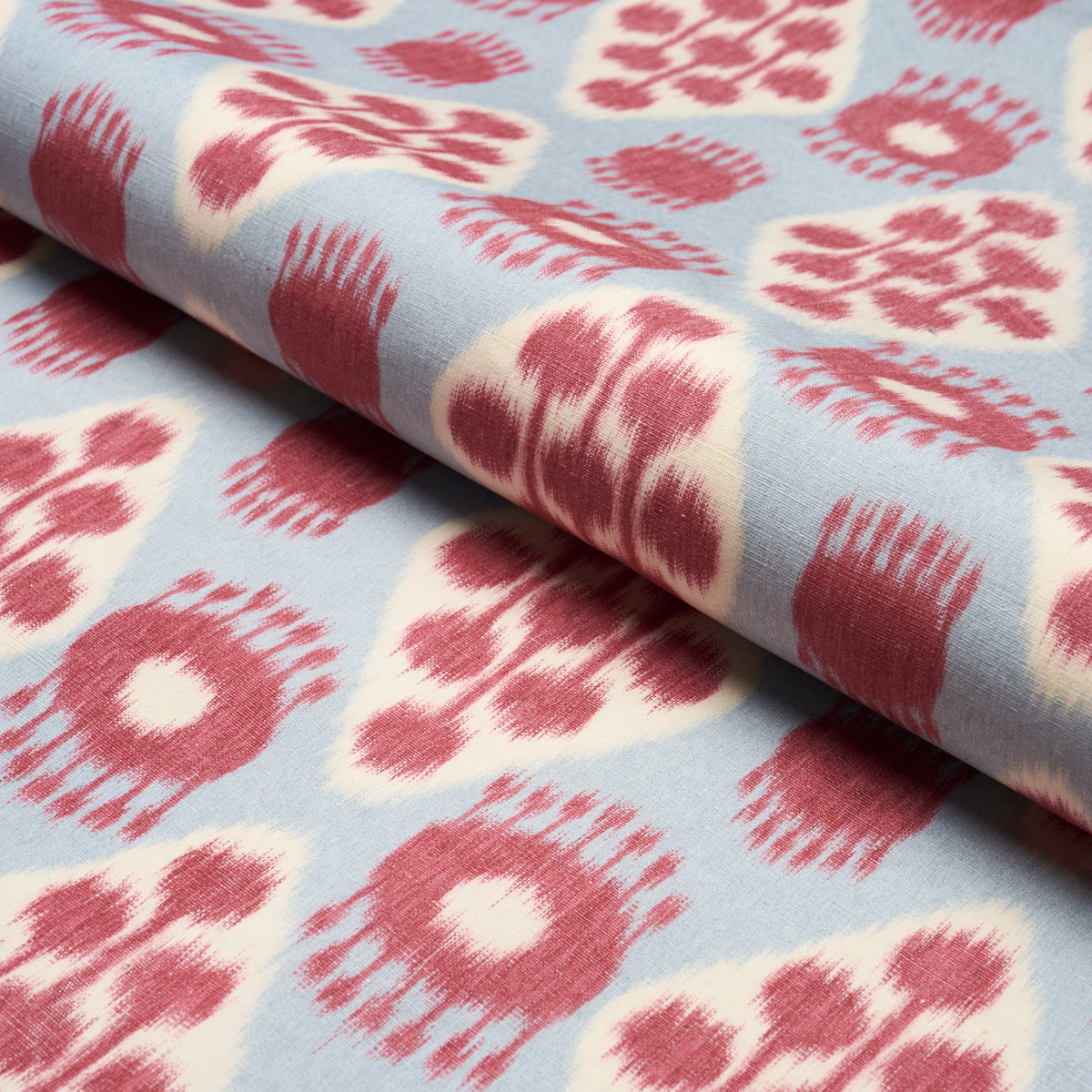 HAMILTON-IKAT-SKY-AND-CHERRY-SCHUMACHER-181301 - Schumacher Fabric