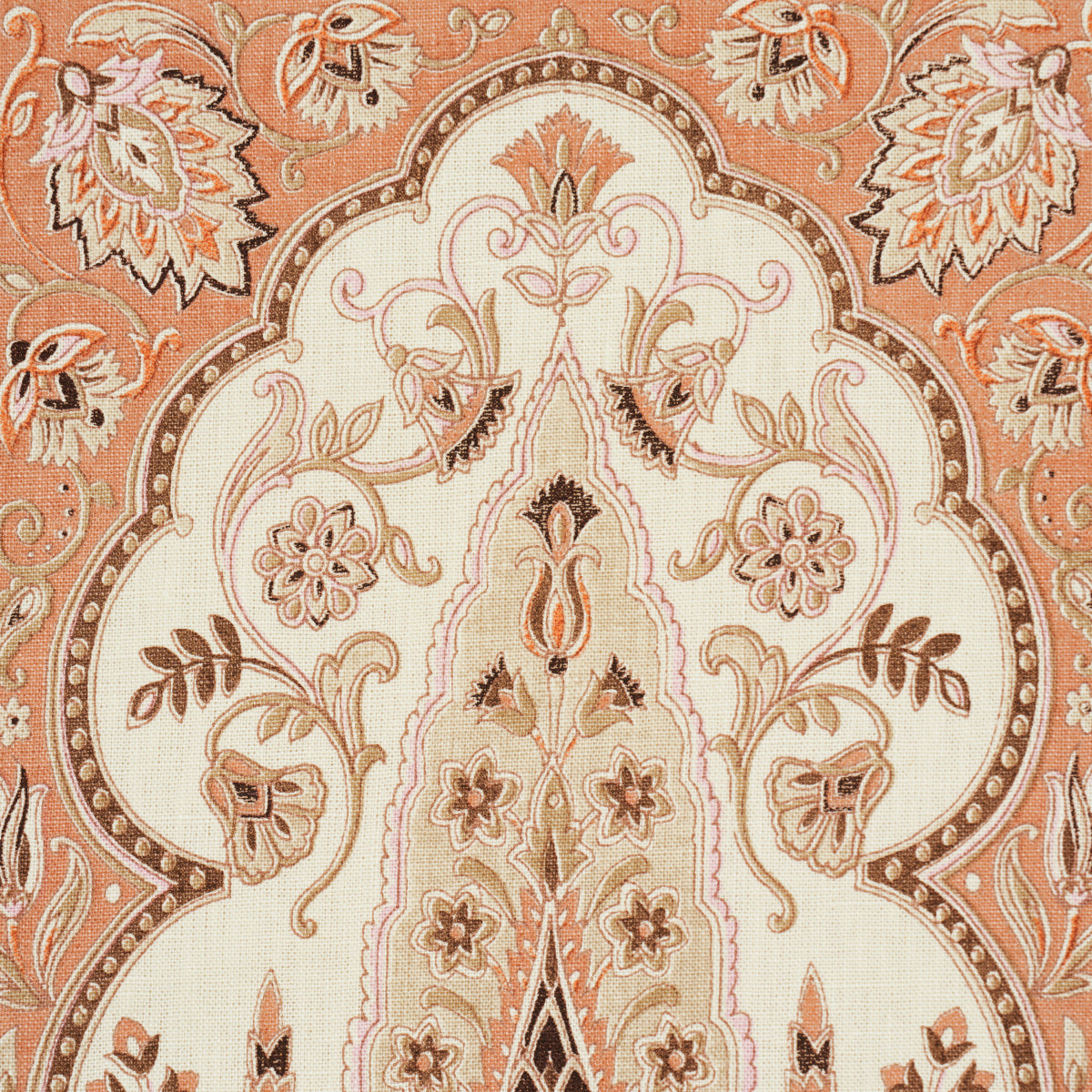 Barra Palace - Brown & Spice - Schumacher 181310 Fabric - Schumacher Fabric