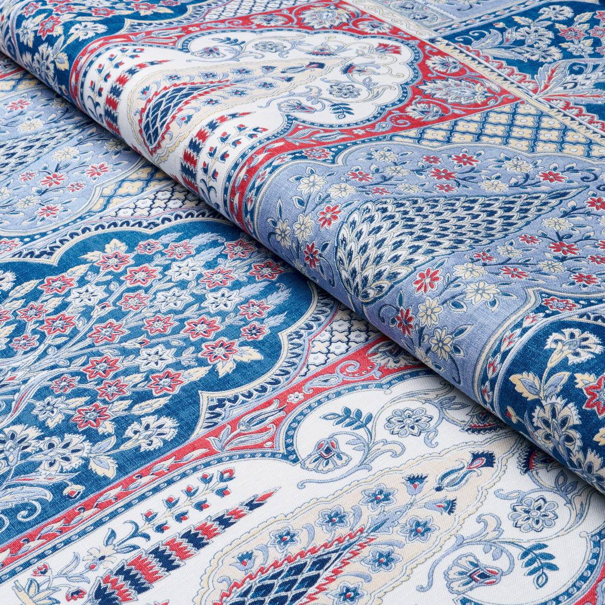 BARRA-PALACE-INDIGO-CRIMSON-SCHUMACHER-181311 - Schumacher Fabric