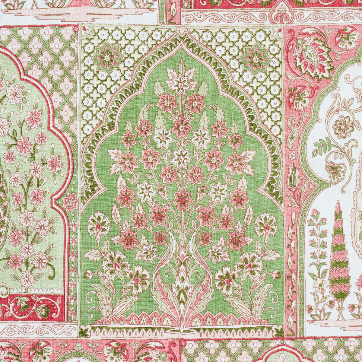 BARRA-PALACE-PINK-GREEN-SCHUMACHER-181312 - Schumacher Fabric