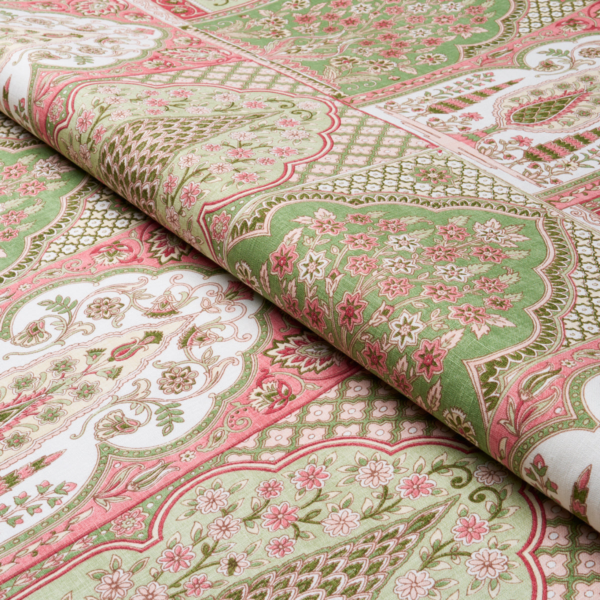 BARRA-PALACE-PINK-GREEN-SCHUMACHER-181312 - Schumacher Tela