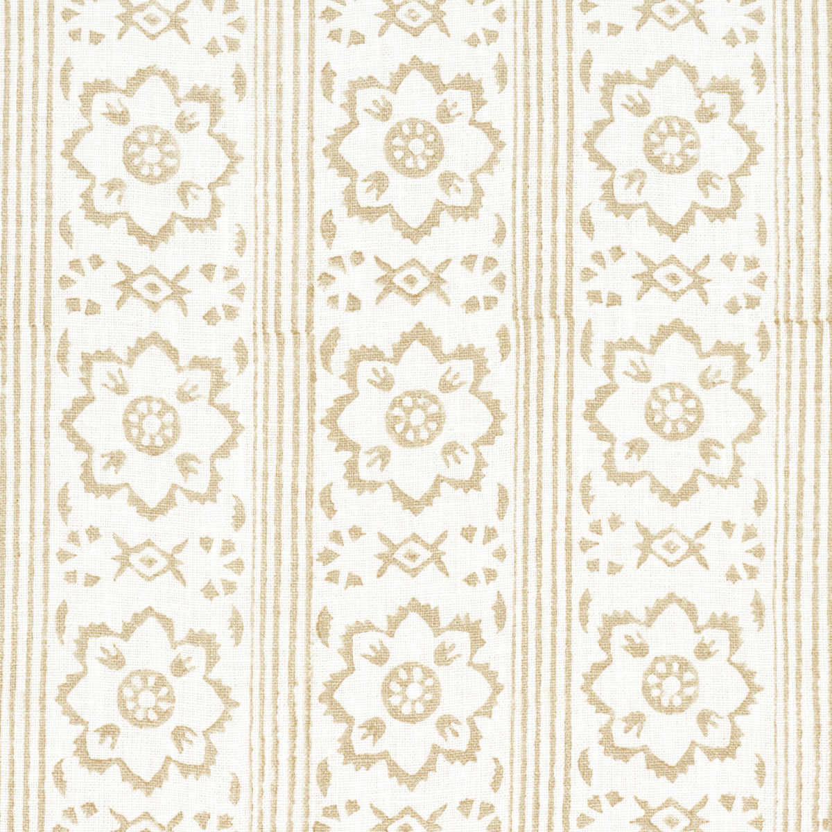 SUNDA-HAND-BLOCKED-PRINT-NEUTRAL-SCHUMACHER-181322 - Schumacher Tela
