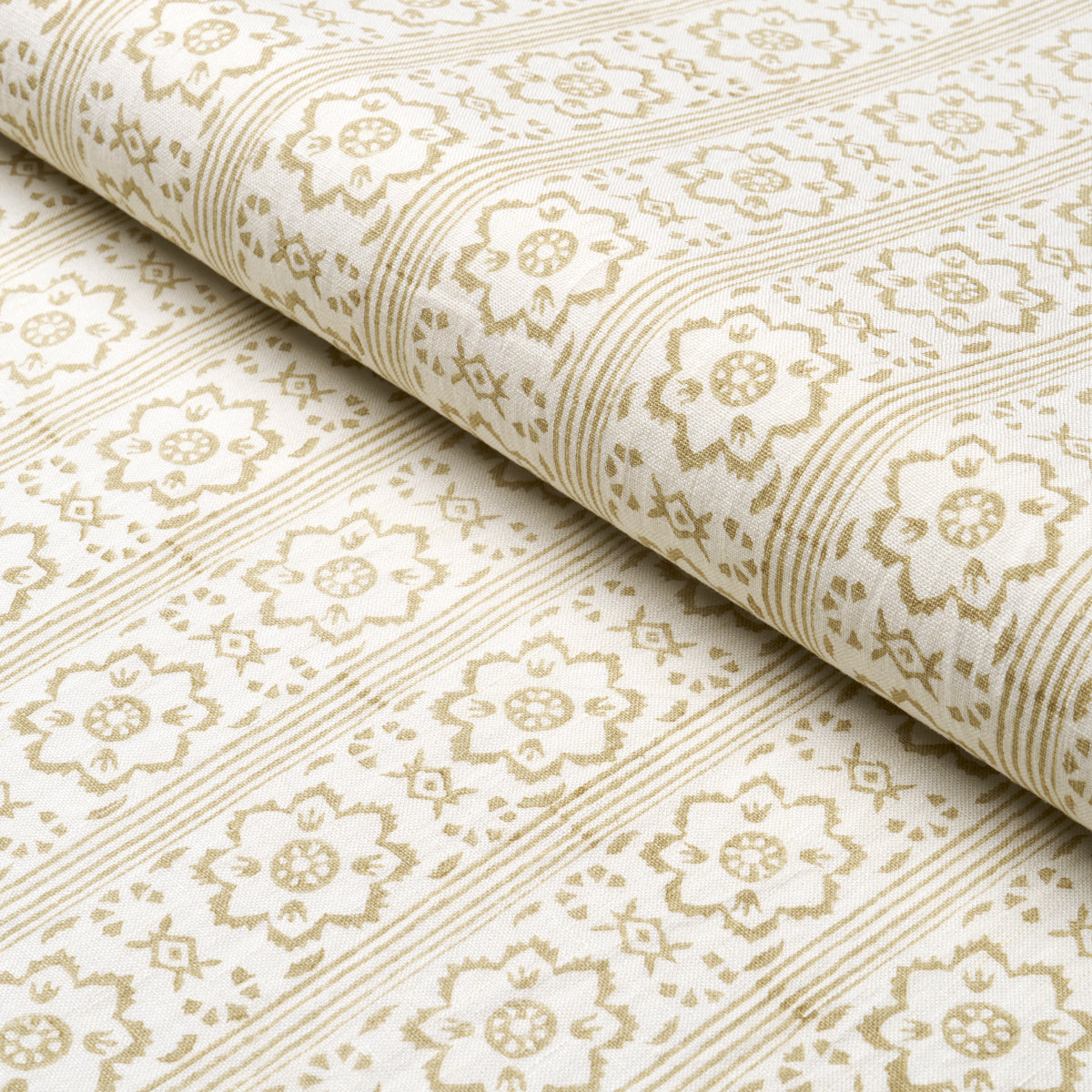 SUNDA-HAND-BLOCKED-PRINT-NEUTRAL-SCHUMACHER-181322 - Schumacher Tela