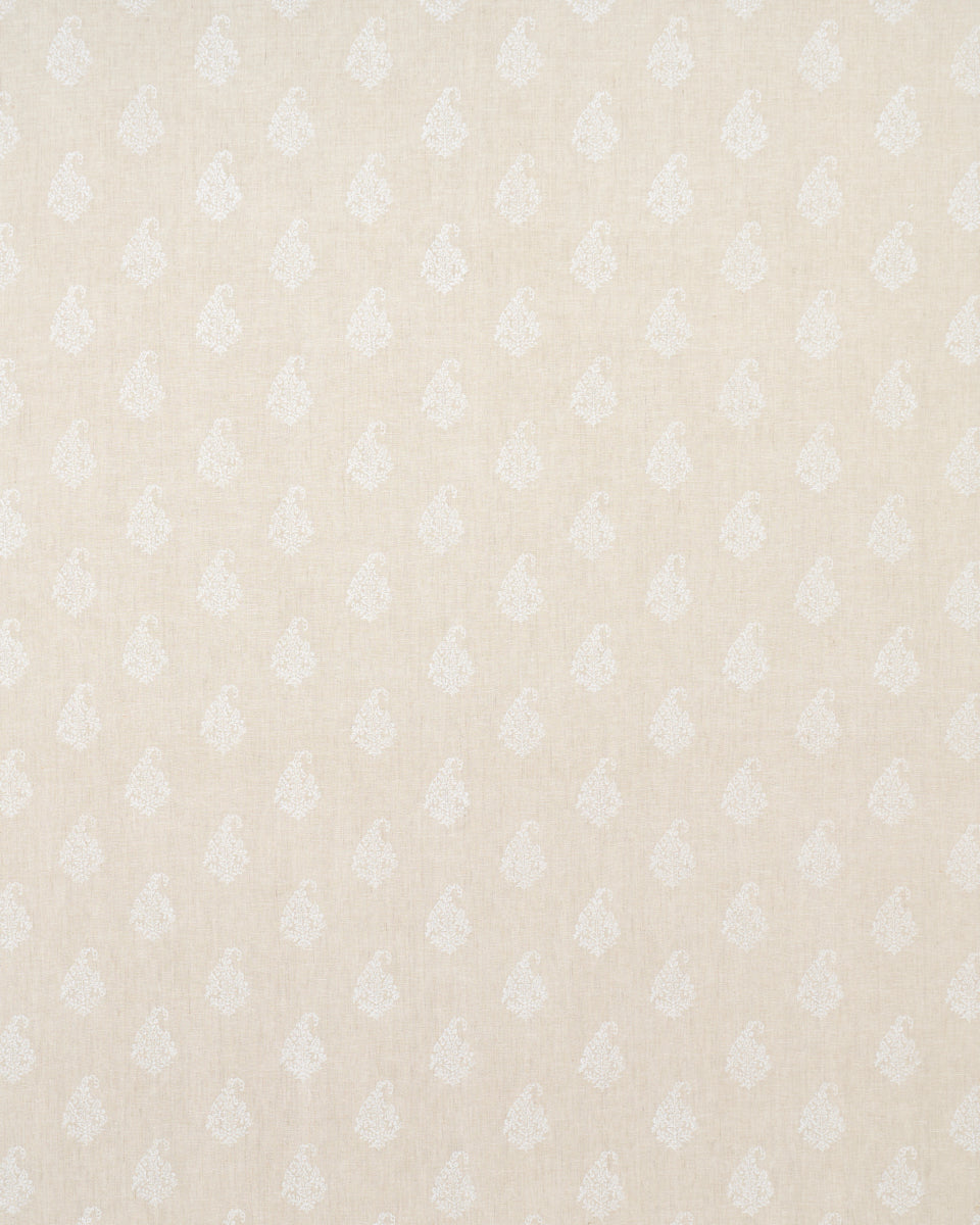 KERALA-PAISLEY-WHITE-ON-NEUTRAL-SCHUMACHER-181350 - Schumacher Fabric