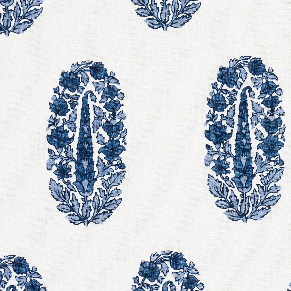 Askandra Flower - Delft - Schumacher 181361 Fabric - Schumacher Fabric