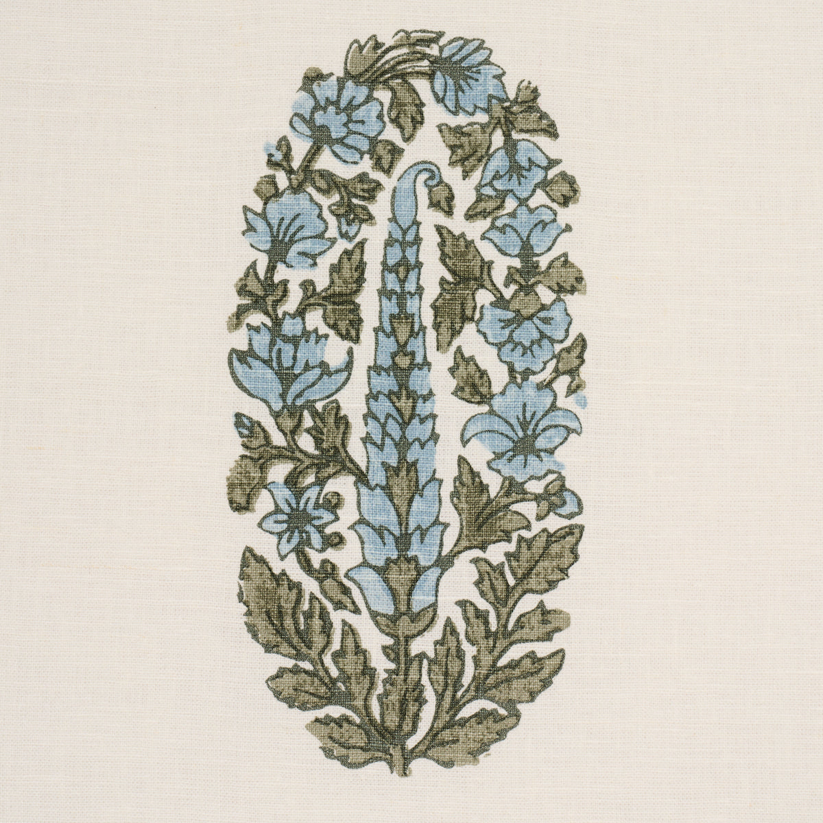 Askandra Flower - Aquamarine - Schumacher 181363 Fabric - Schumacher Fabric