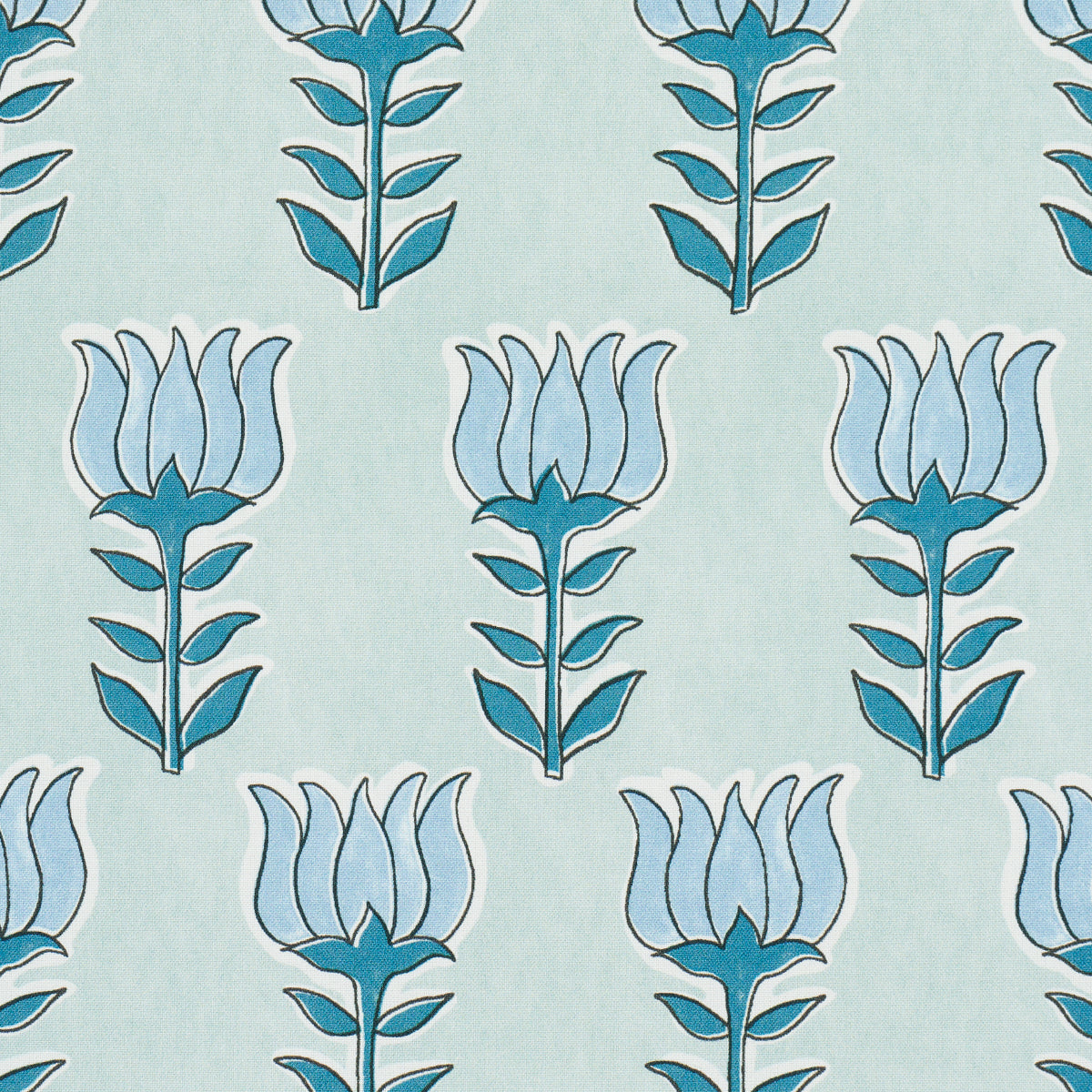 MIA-TULIP-MINERAL-BLUE-SCHUMACHER-181391 - Schumacher Fabric