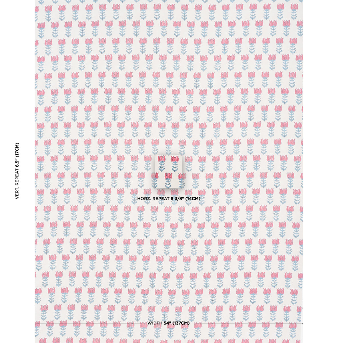 MIA-TULIP-DELFT-CRIMSON-SCHUMACHER-181392 - Schumacher Fabric