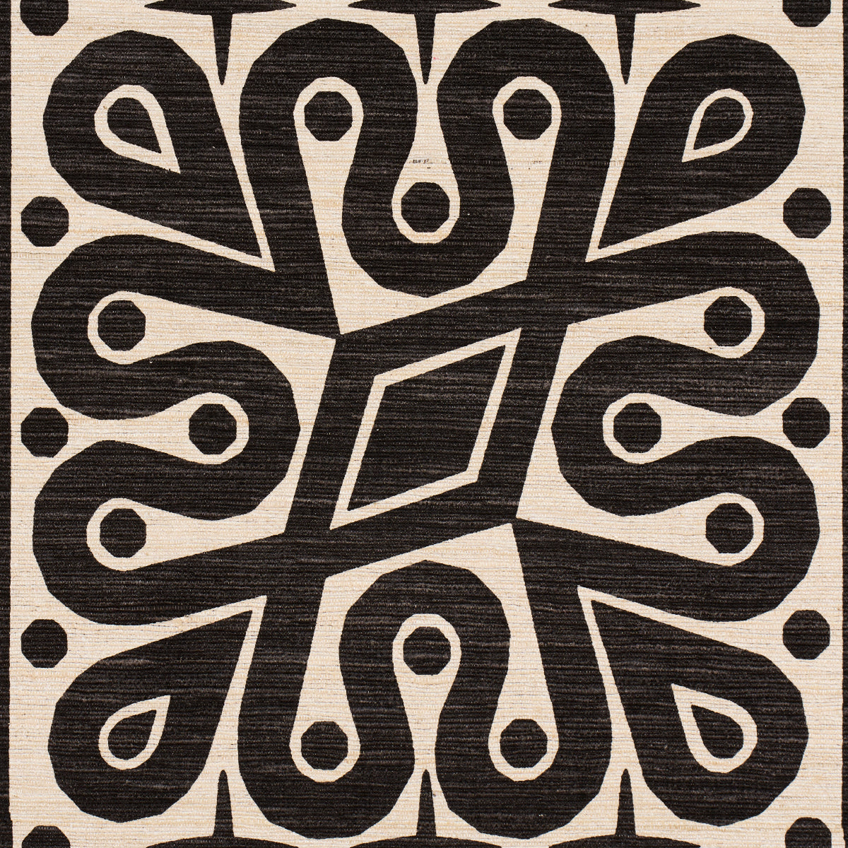 BORNEO-SILK-BLACK-SCHUMACHER-181472 - Schumacher Fabric
