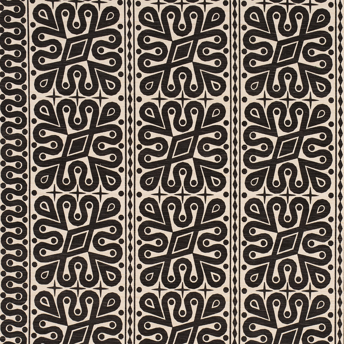 BORNEO-SILK-BLACK-SCHUMACHER-181472 - Schumacher Fabric