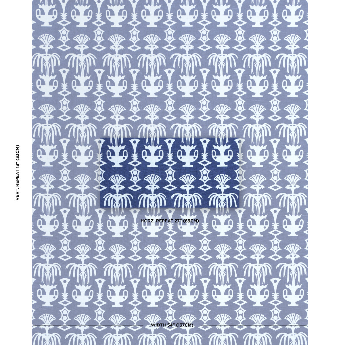 FOUNTAIN-GRASS-BLUES-SCHUMACHER-181501 - Schumacher Fabric