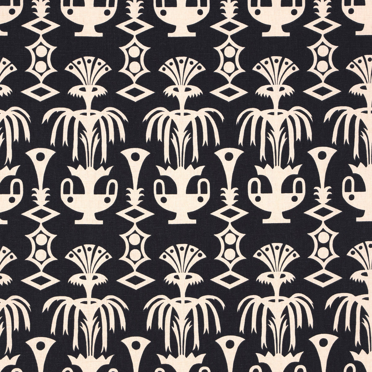 FOUNTAIN-GRASS-BLACK-SCHUMACHER-181502 - Schumacher Fabric
