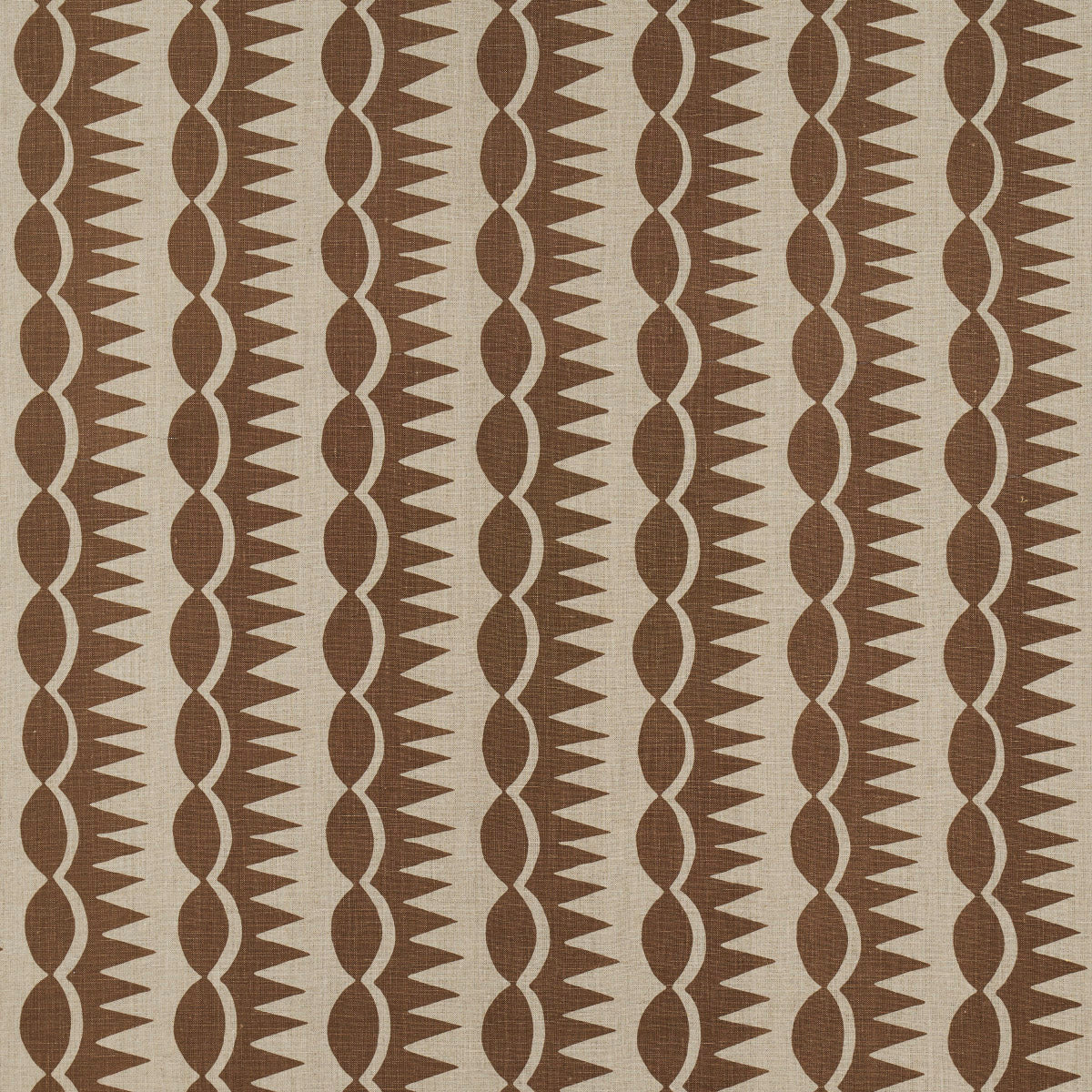 DAGGER-STRIPE-BROWN-ON-NATURAL-SCHUMACHER-181530 - Schumacher Tela