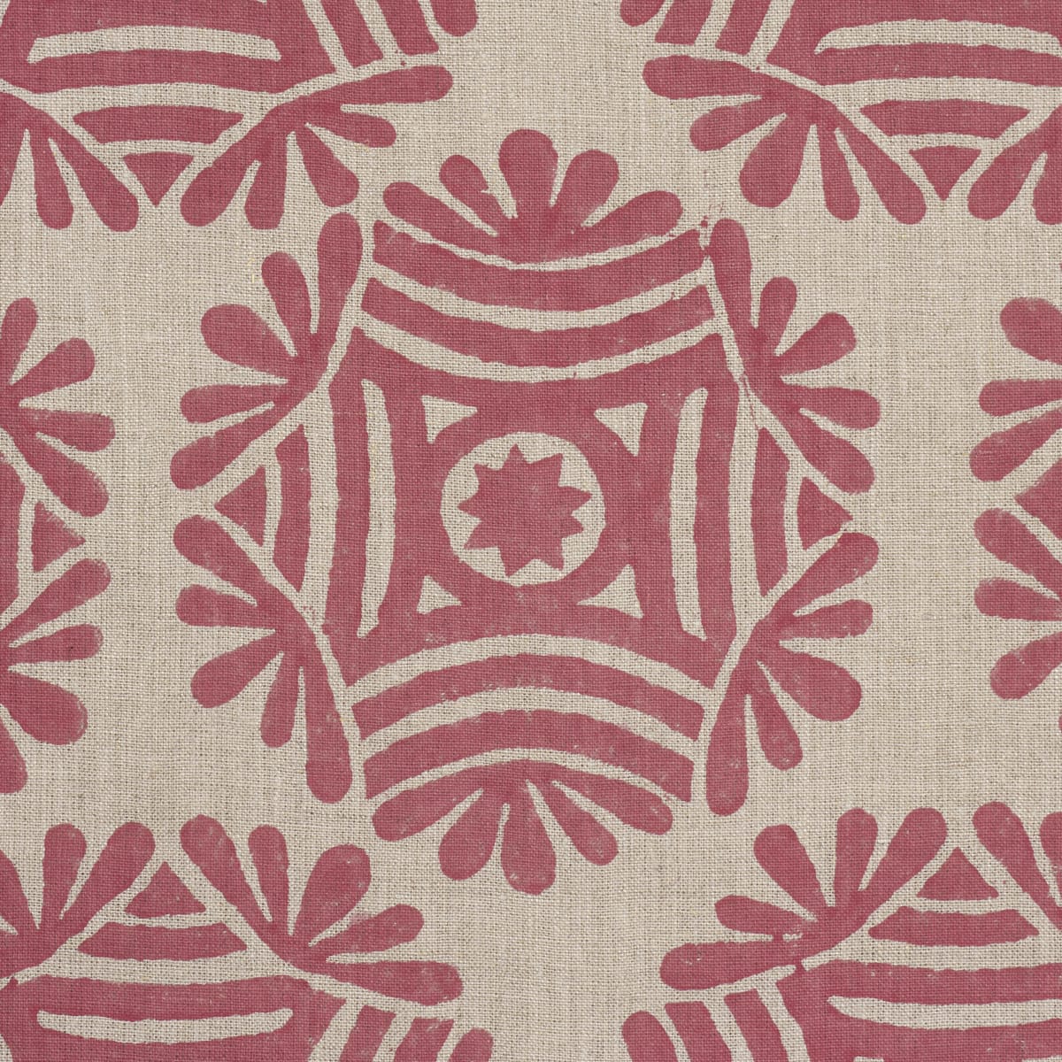 GILDED-STAR-HAND-BLOCK-RED-SCHUMACHER-181544 - Schumacher Fabric