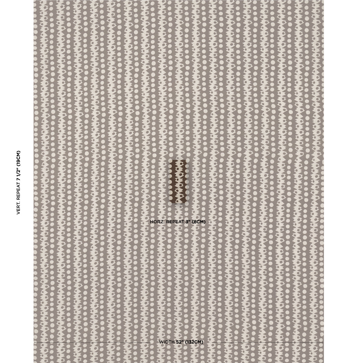 TRICKLEDOWN-BROWN-ON-NATURAL-SCHUMACHER-181553 - Schumacher Fabric