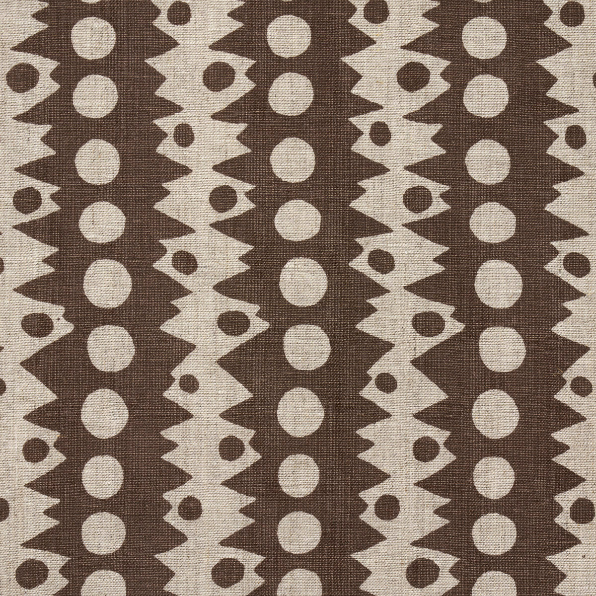 Trickledown - Brown On Natural - Schumacher 181553 Fabric - Schumacher Fabric