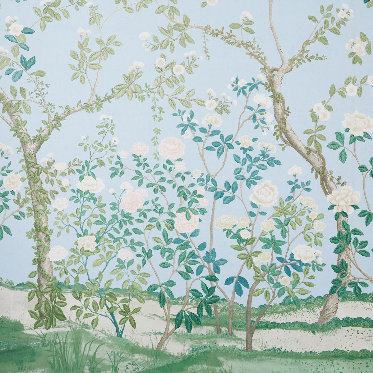 MADAME-DE-POMPADOUR-PANEL-BLUE-SCHUMACHER-181572 - Schumacher Fabric