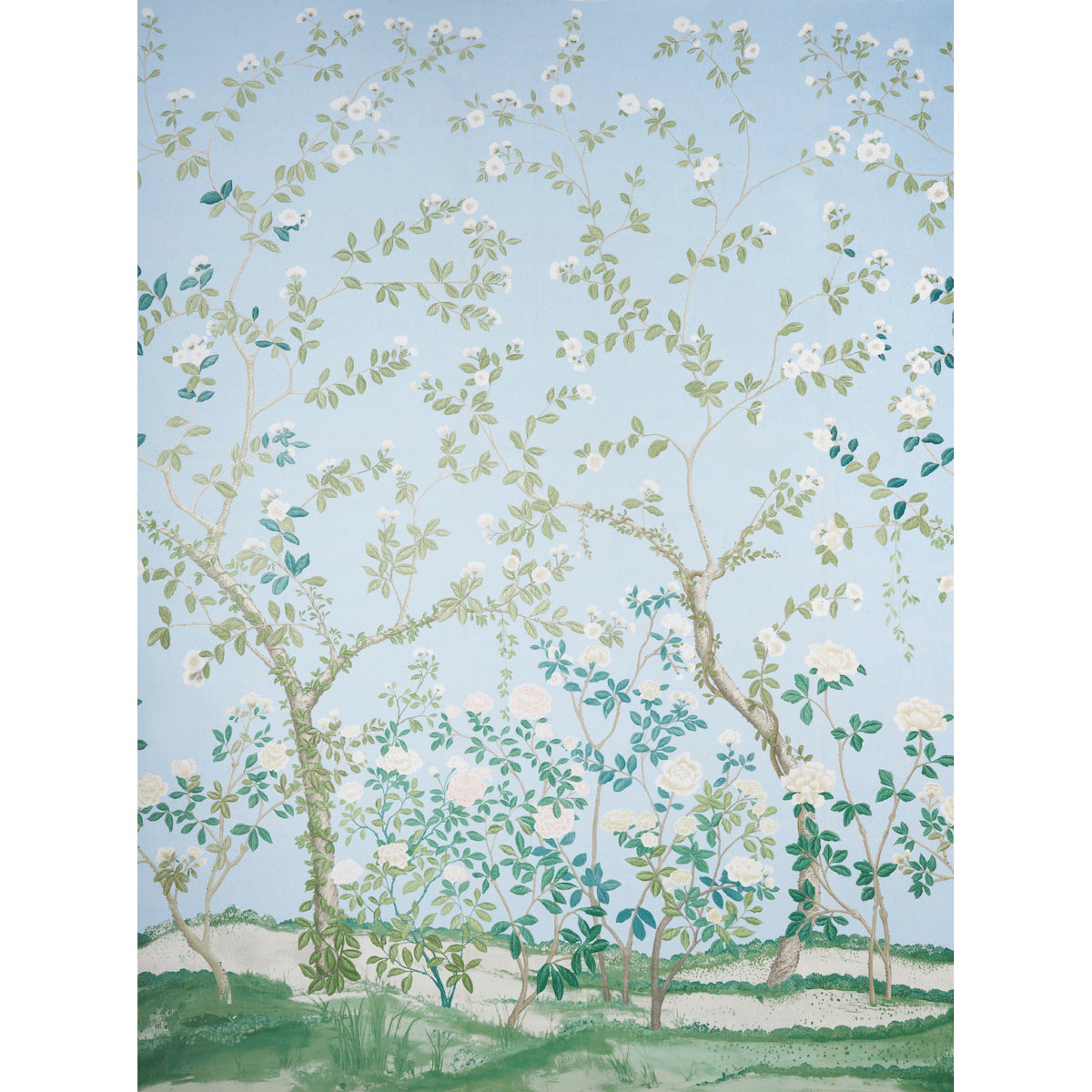 MADAME-DE-POMPADOUR-PANEL-BLUE-SCHUMACHER-181572 - Schumacher Fabric