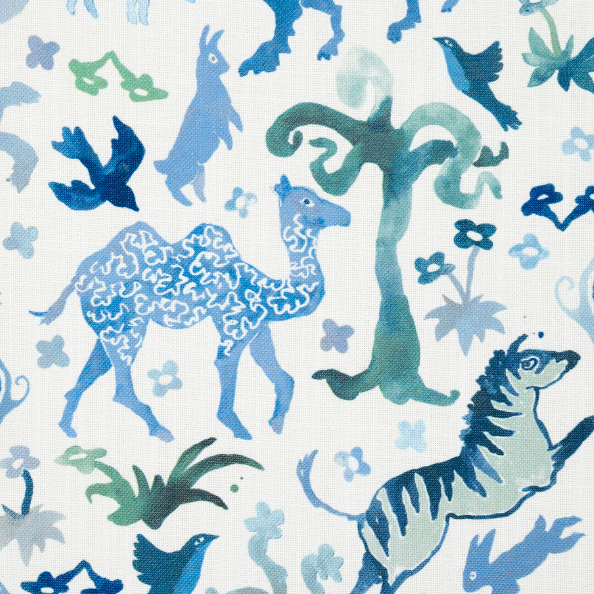 BEASTS-INDOOR-OUTDOOR-BLUE-AND-GREEN-SCHUMACHER-181591 - Schumacher Tela