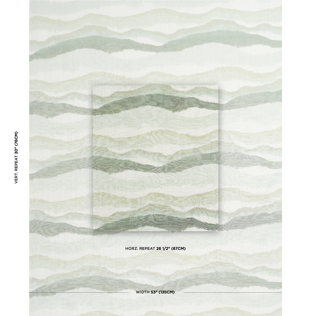 Chandler Warp Print - Eucalyptus - Schumacher 181621 Fabric - Schumacher Fabric