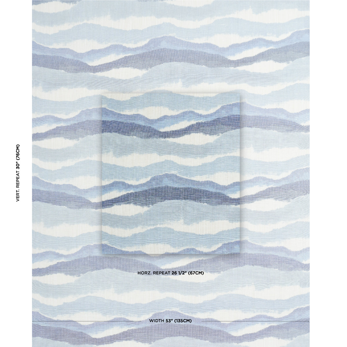 CHANDLER-WARP-PRINT-LAGOON-SCHUMACHER-181622 - Schumacher Fabric