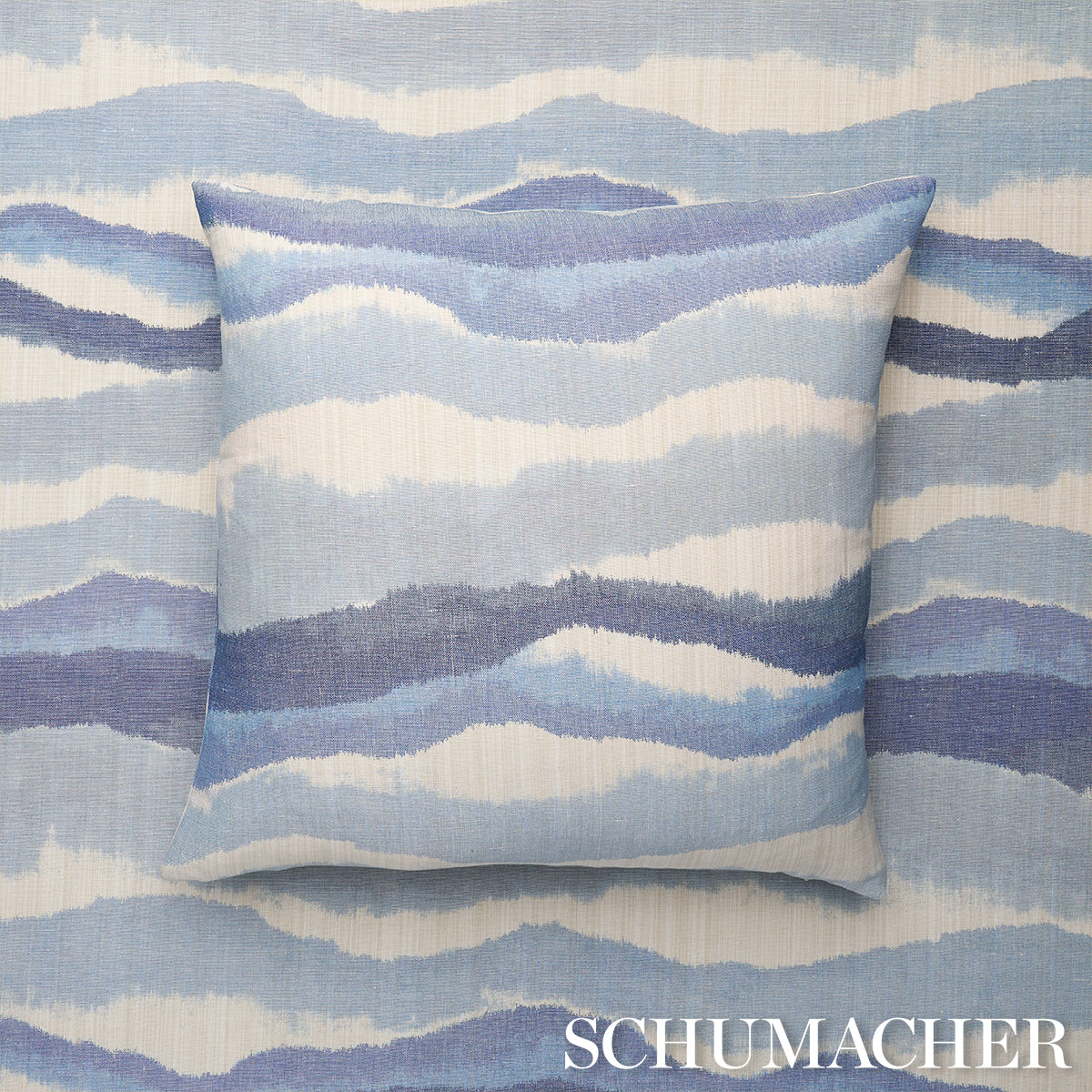 CHANDLER-WARP-PRINT-LAGOON-SCHUMACHER-181622 - Schumacher Fabric