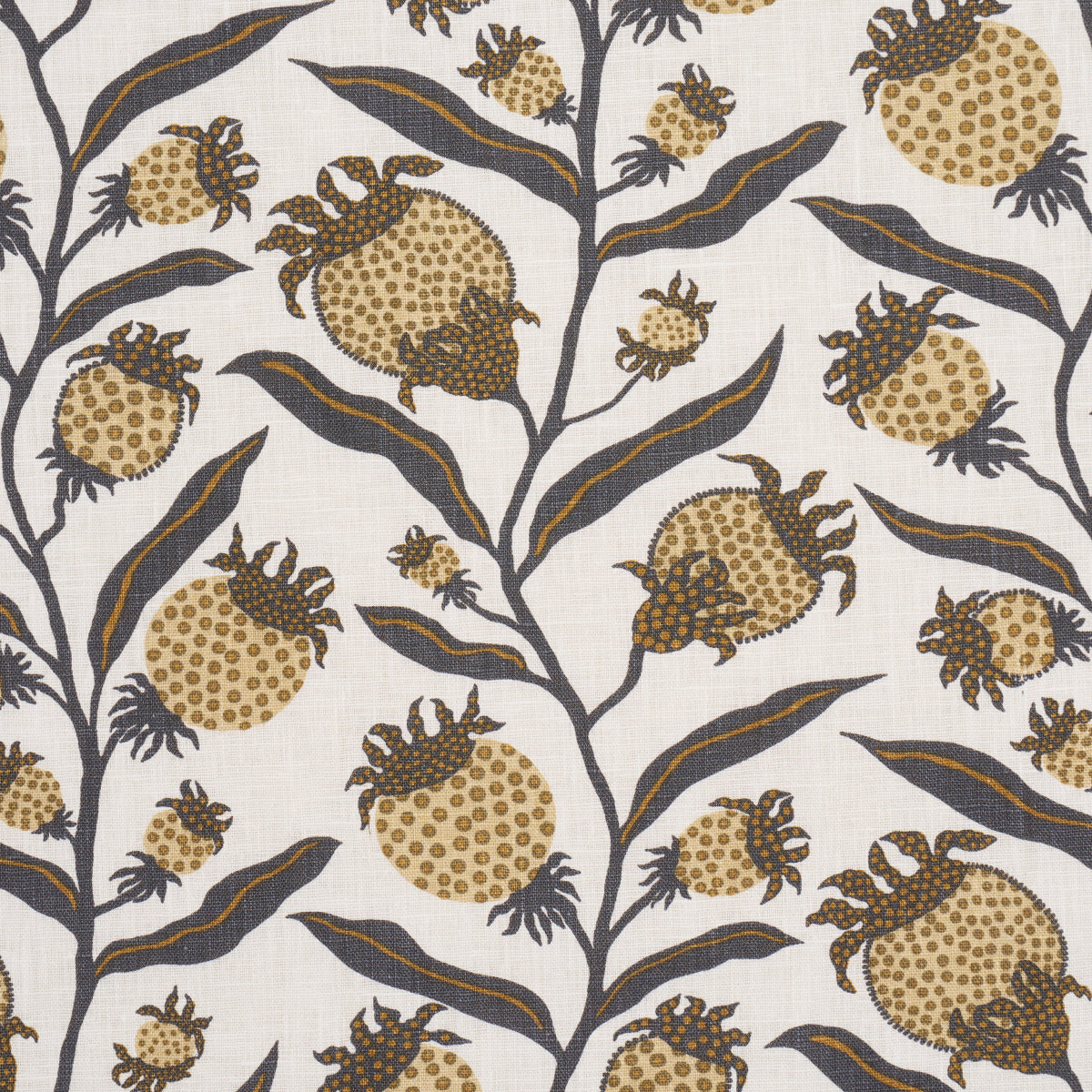 THISTLE-VINE-BLACK-GOLD-SCHUMACHER-181681 - Schumacher Fabric