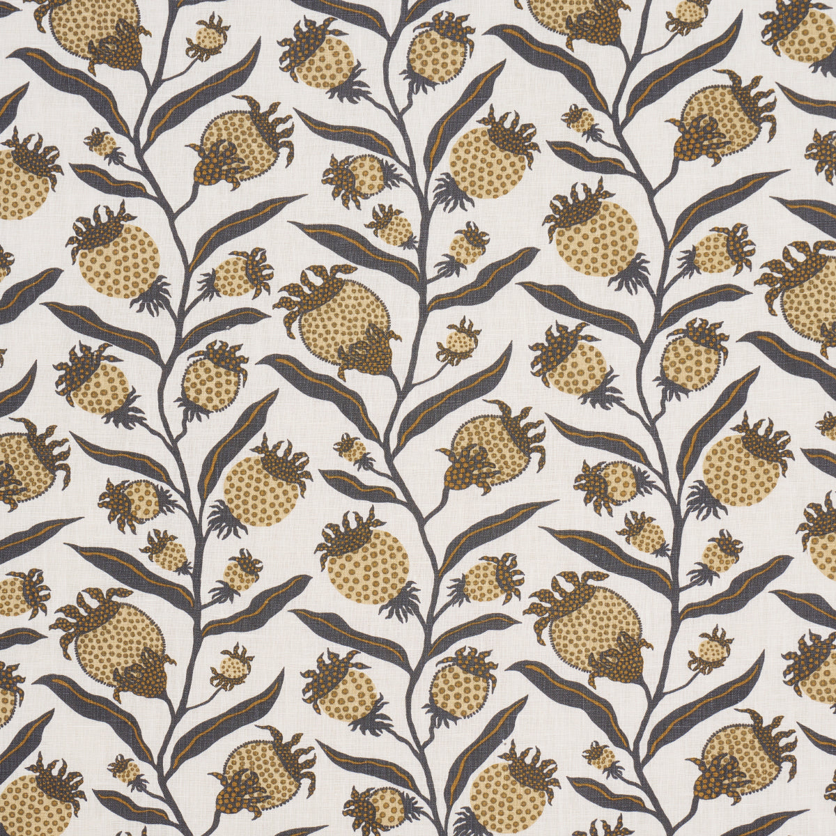 THISTLE-VINE-BLACK-GOLD-SCHUMACHER-181681 - Schumacher Fabric