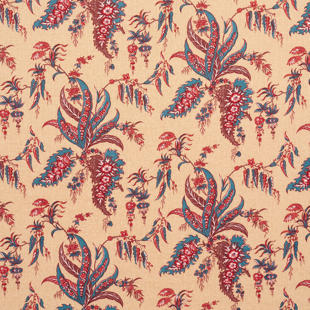 APOLLINE-BOTANICAL-ROUGE-BLEU-SCHUMACHER-181730 - Schumacher Tela
