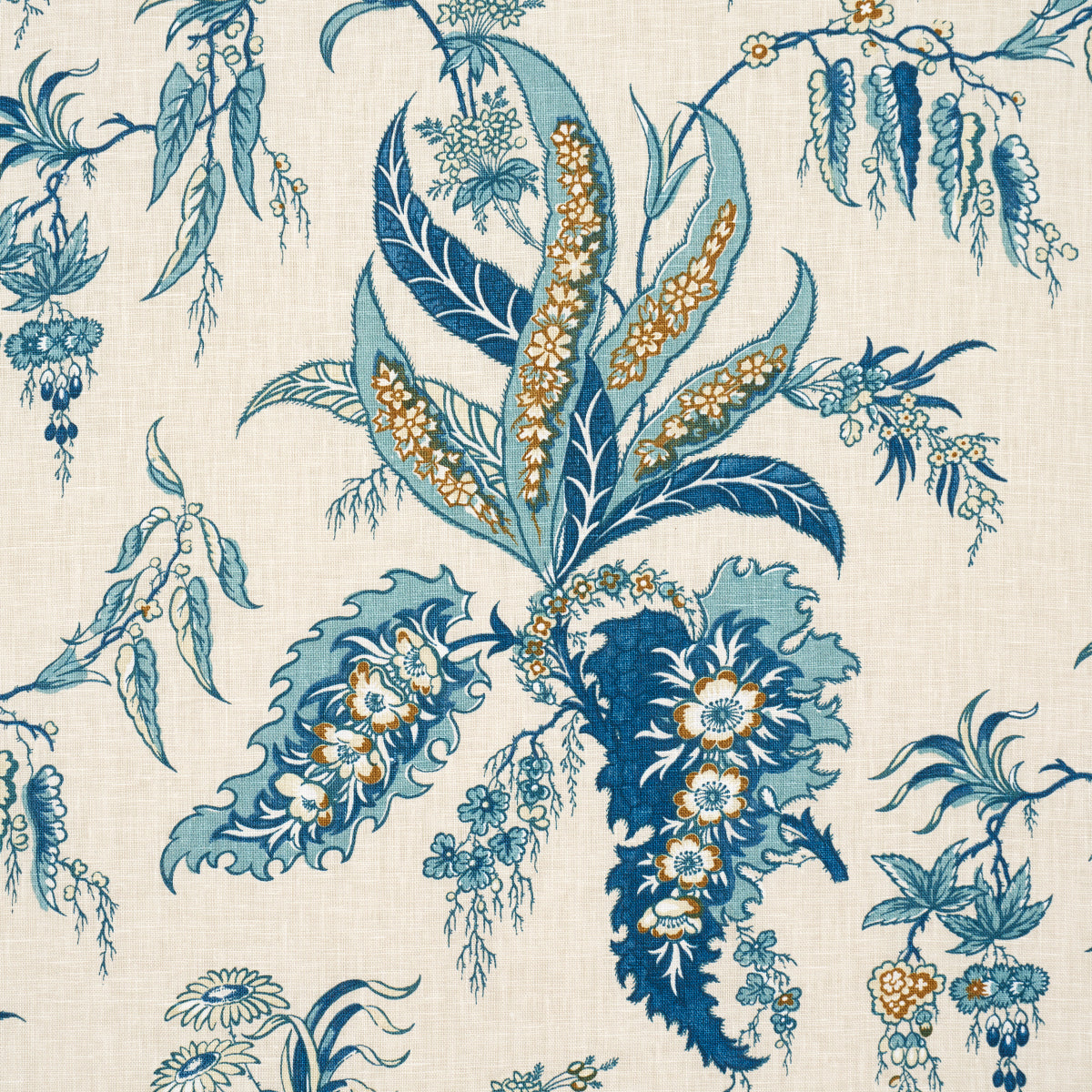 Apolline Botanical - Ciel & Marine - Schumacher 181731 Fabric - Schumacher Fabric