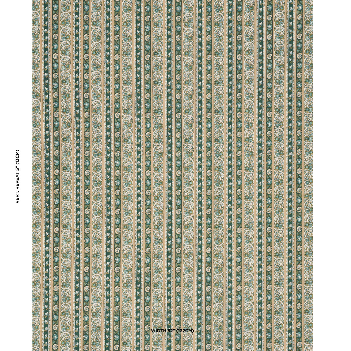 INES-PAISLEY-MINERAL-TEAL-SCHUMACHER-181751 - Schumacher Fabric