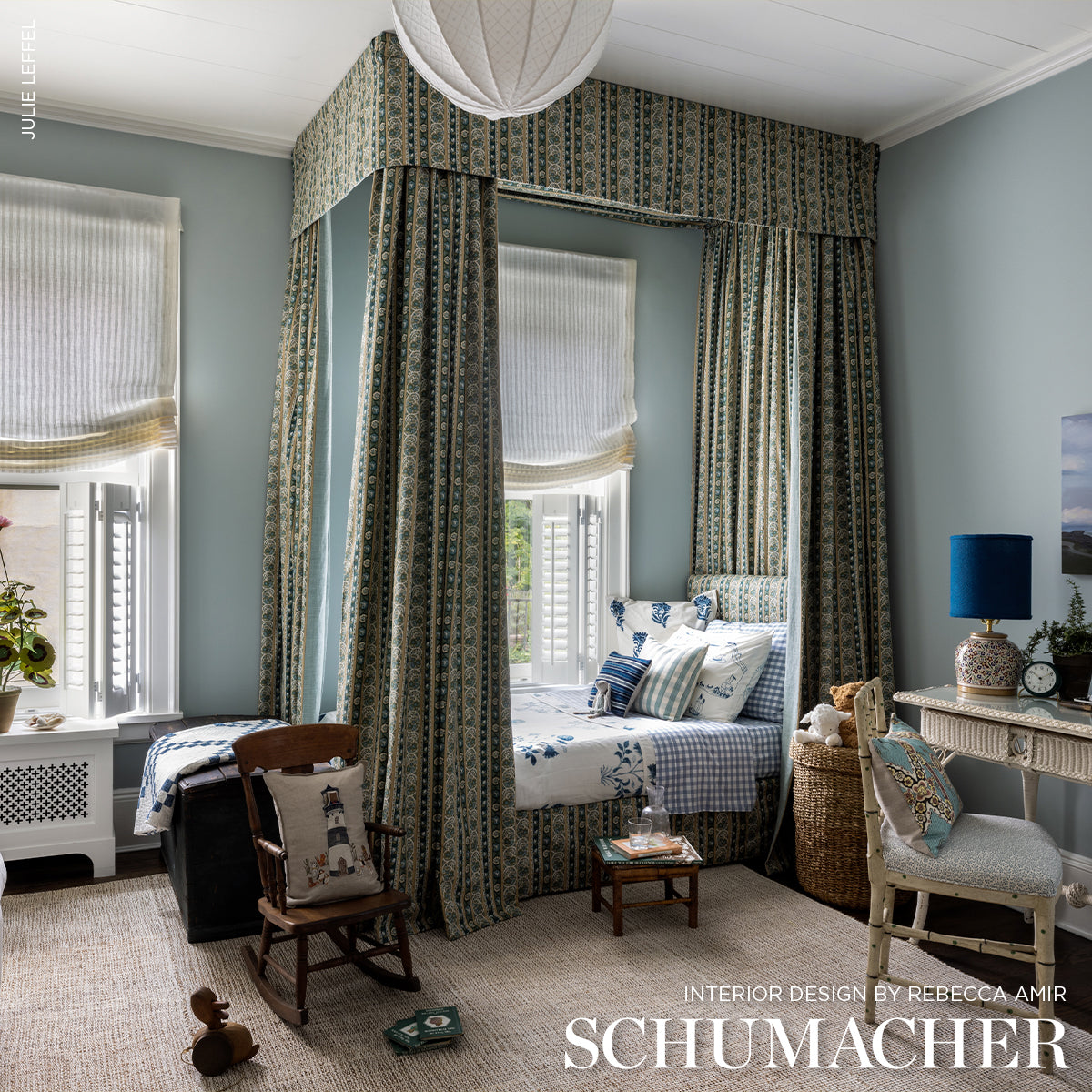 INES-PAISLEY-MINERAL-TEAL-SCHUMACHER-181751 - Schumacher Fabric