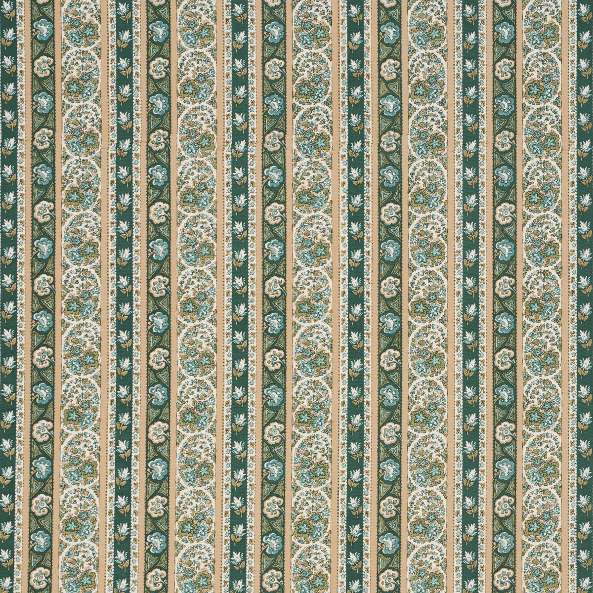 INES-PAISLEY-MINERAL-TEAL-SCHUMACHER-181751 - Schumacher Fabric