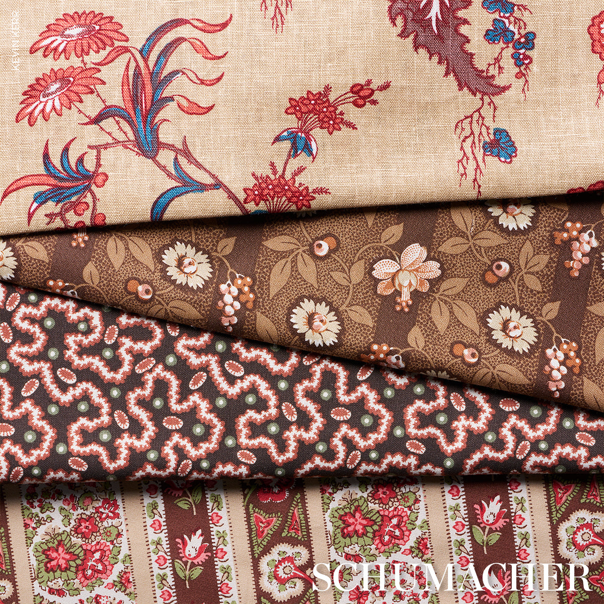 INES-PAISLEY-ROSE-COGNAC-SCHUMACHER-181752 - Schumacher Fabric