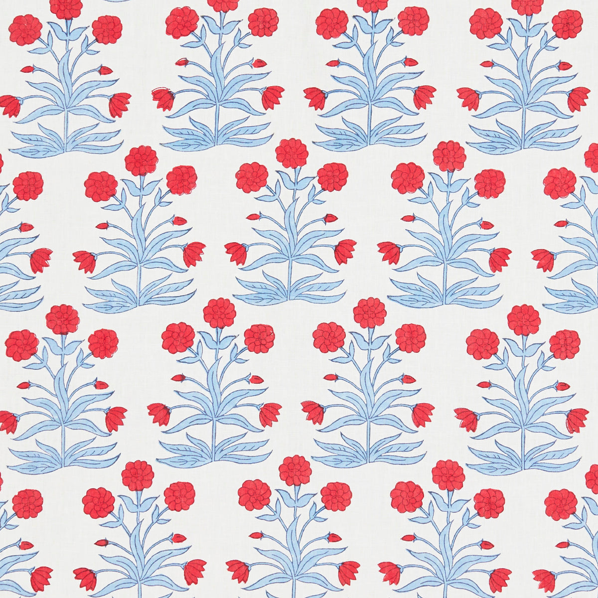 MUGHAL-HAND-BLOCK-PRINT-CRIMSON-SKY-SCHUMACHER-181780 - Schumacher Fabric