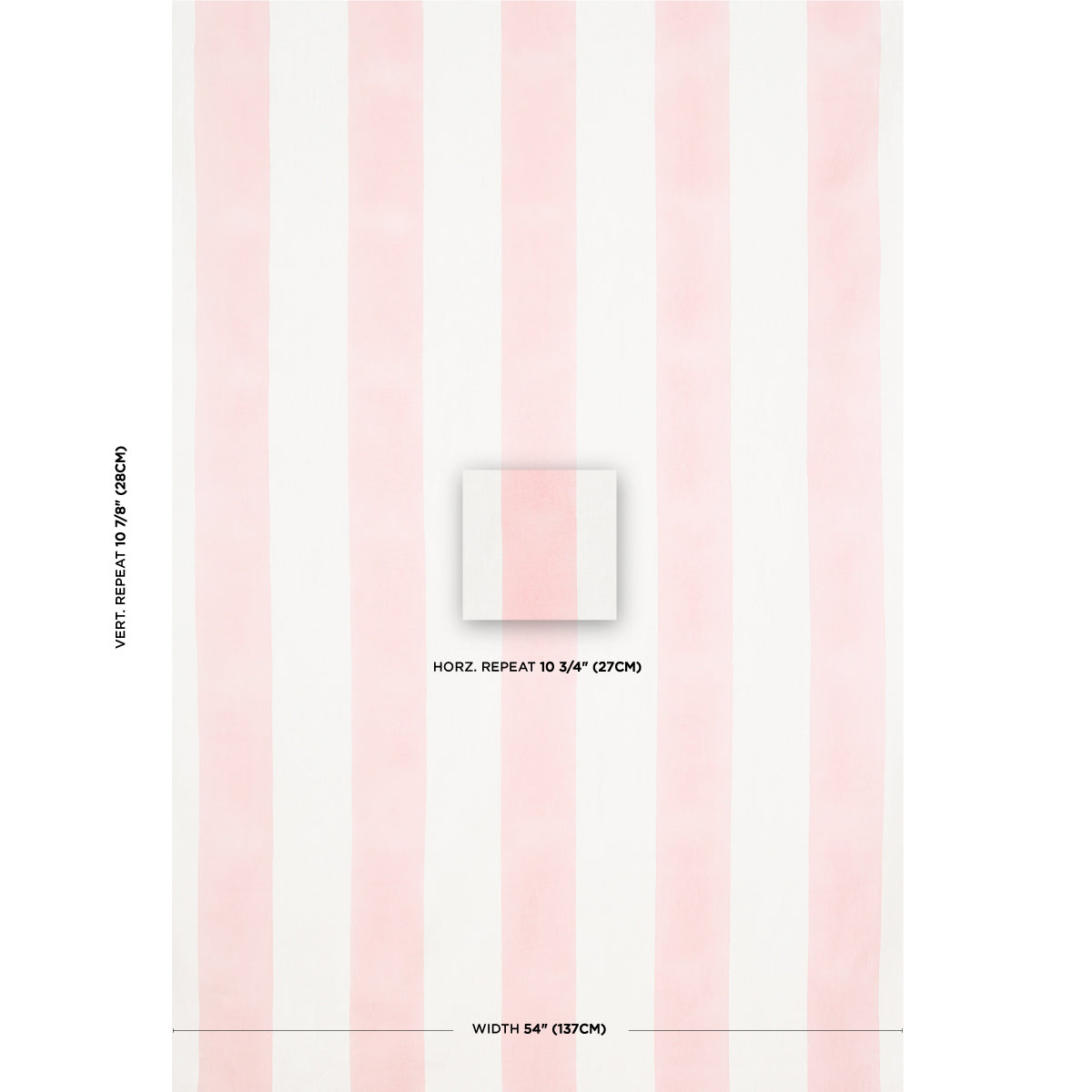WIDE-HAND-BLOCK-STRIPE-PINK-SCHUMACHER-181811 - Schumacher Fabric