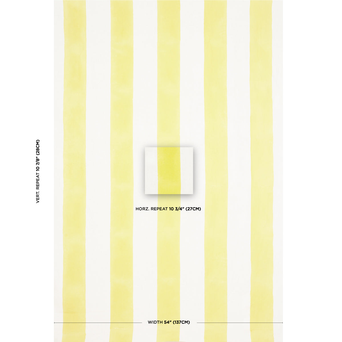 WIDE-HAND-BLOCK-STRIPE-YELLOW-SCHUMACHER-181812 - Schumacher Fabric