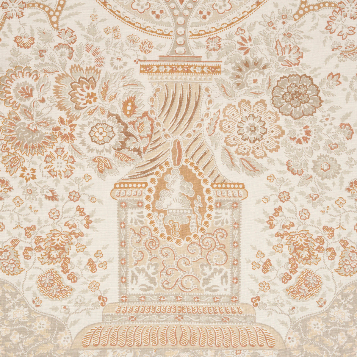 COLMERY-PAISLEY-PANEL-PARCHMENT-SCHUMACHER-181820 - Schumacher Tela
