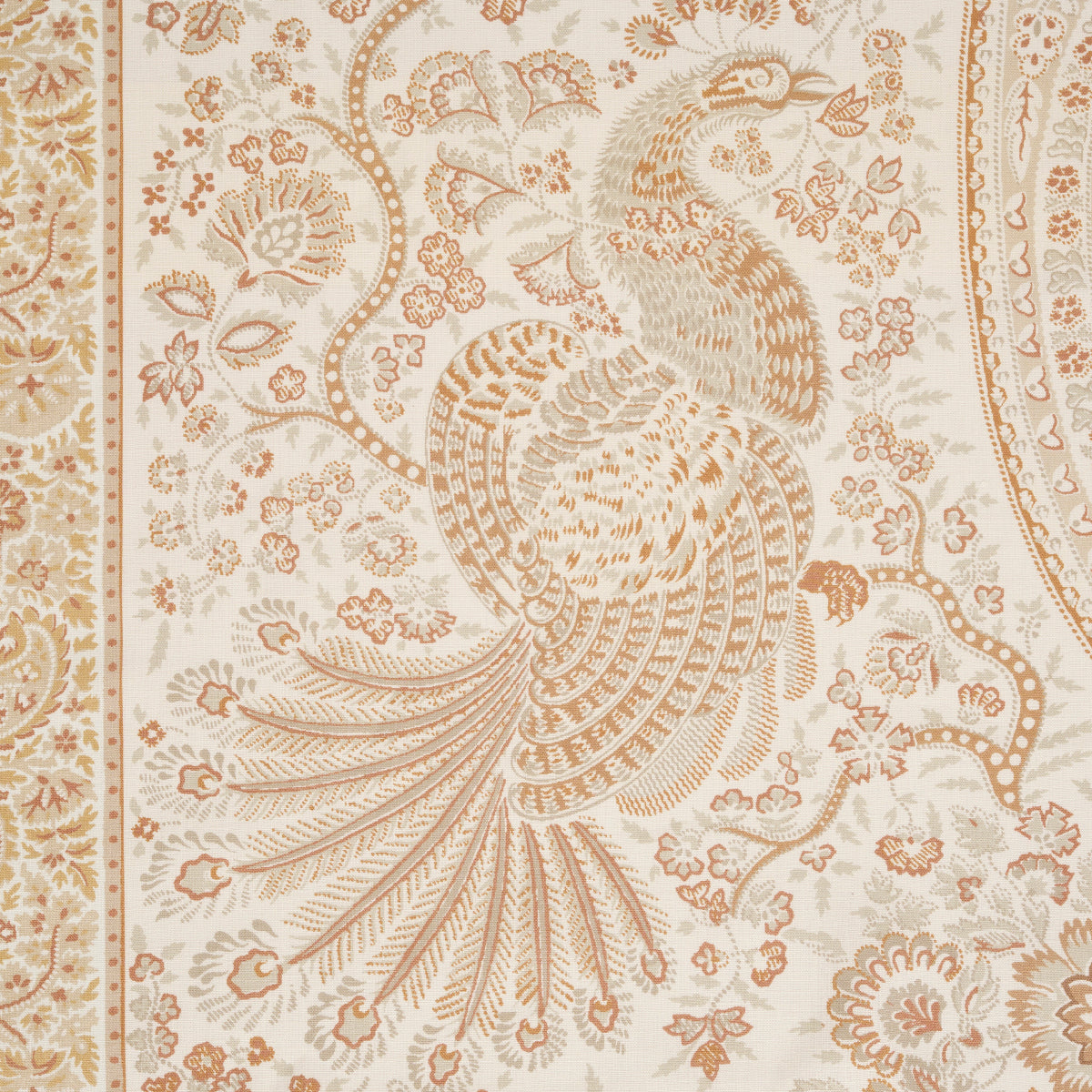 COLMERY-PAISLEY-PANEL-PARCHMENT-SCHUMACHER-181820 - Schumacher Tela