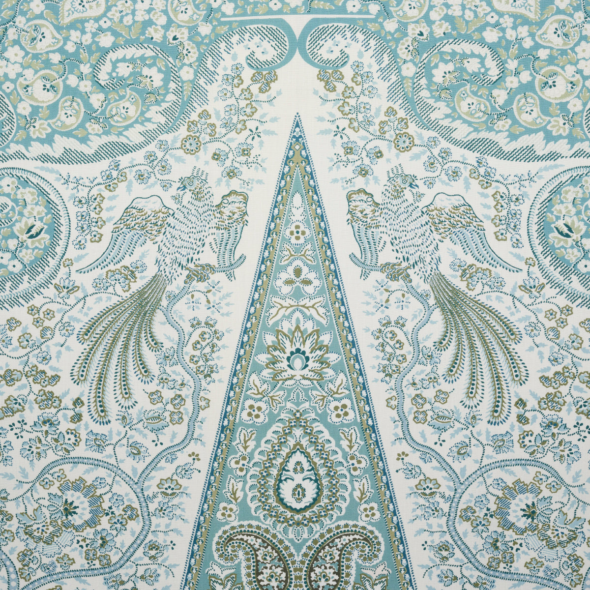 COLMERY-PAISLEY-PANEL-PEACOCK-SCHUMACHER-181821 - Schumacher Tela
