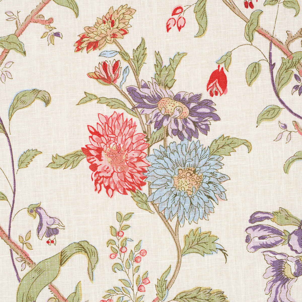 GISELLE-FLORAL-IVORY-SCHUMACHER-181900 - Schumacher Fabric