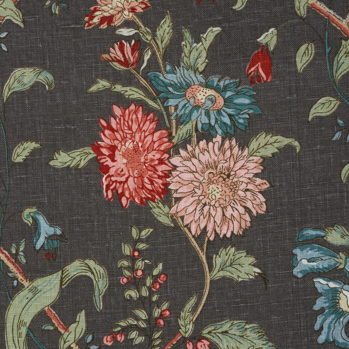 GISELLE-FLORAL-NOIR-SCHUMACHER-181902 - Schumacher Tela